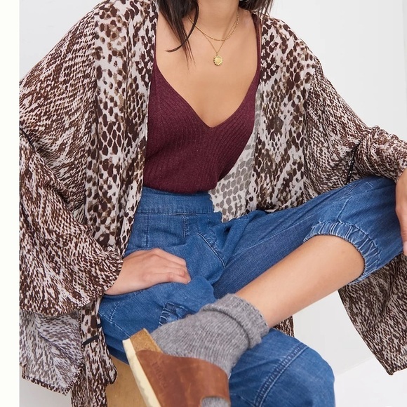 NWT snake print kimono from Anthropologie - Picture 3 of 9